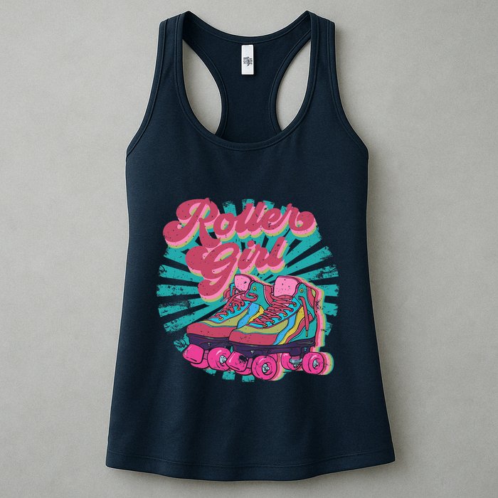 Roller Skate Skating 70s Retro Gift Womens Tank Top