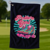 Roller Skate Skating 70s Retro Gift Golf Towel