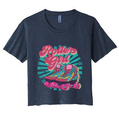 Roller Skate Skating 70s Retro Gift Crop Top
