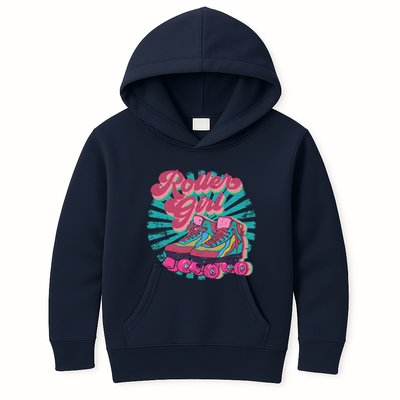 Roller Skate Skating 70s Retro Gift Kids Hoodie