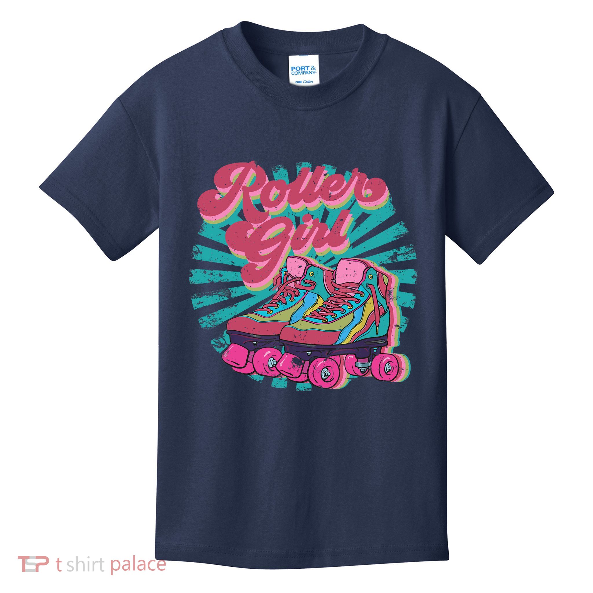 Roller Skate Skating 70s Retro Gift Kids T-Shirt