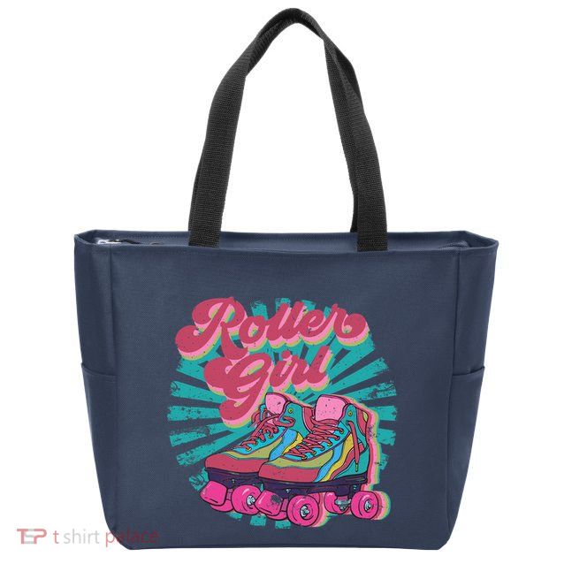 Roller Skate Skating 70s Retro Gift Zip Tote Bag