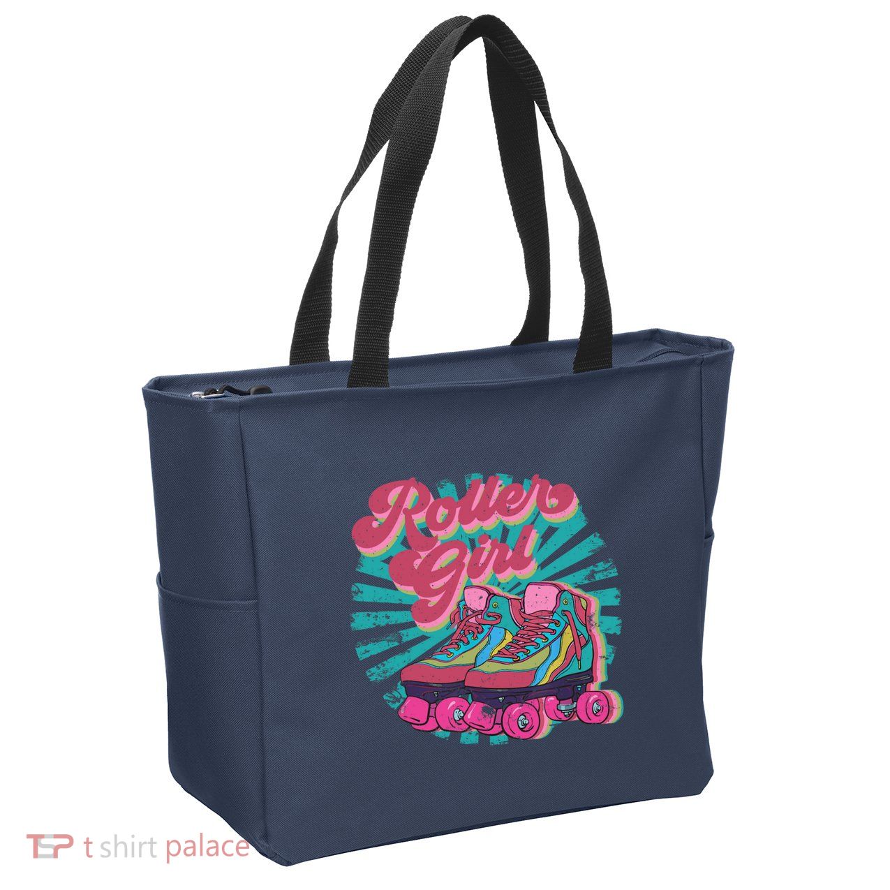 Roller Skate Skating 70s Retro Gift Zip Tote Bag