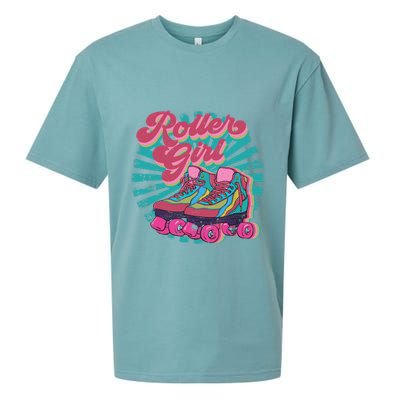 Roller Skate Skating 70s Retro Gift Sueded Cloud Jersey T-Shirt