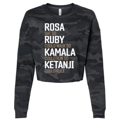 Rosa Sat So Ruby Walk So Kamala Run So Ketanji Rule Kbj Cropped Pullover Crew