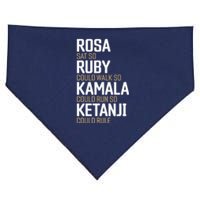 Rosa Sat So Ruby Walk So Kamala Run So Ketanji Rule Kbj USA-Made Doggie Bandana