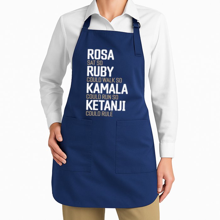 Rosa Sat So Ruby Walk So Kamala Run So Ketanji Rule Kbj Full-Length Apron With Pockets