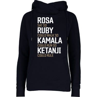 Rosa Sat So Ruby Walk So Kamala Run So Ketanji Rule Kbj Womens Funnel Neck Pullover Hood