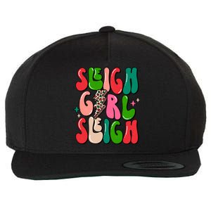 Retro Sleigh Sleigh Merry Christmas Boho Xmas Gift Wool Snapback Cap