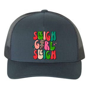 Retro Sleigh Sleigh Merry Christmas Boho Xmas Gift Yupoong Adult 5-Panel Trucker Hat