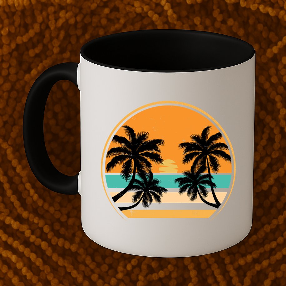 Retro Summer Sunset Vibe Vacation Beach Life Mug