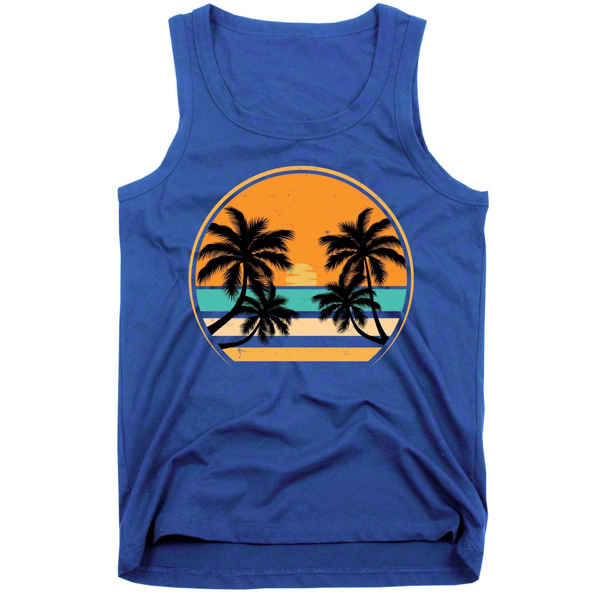 Retro Summer Sunset Vibe Vacation Beach Life Tank Top