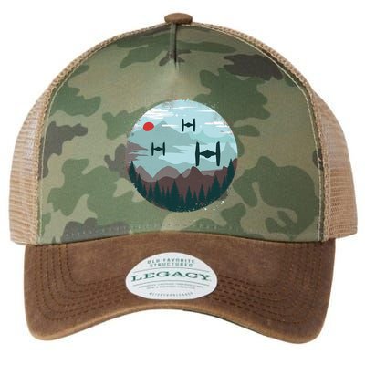 Retro Scifi Space Ships Legacy Tie Dye Trucker Hat