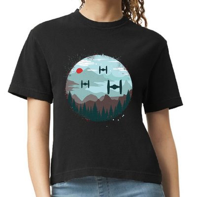 Retro Scifi Space Ships Comfort Colors Boxy T-Shirt