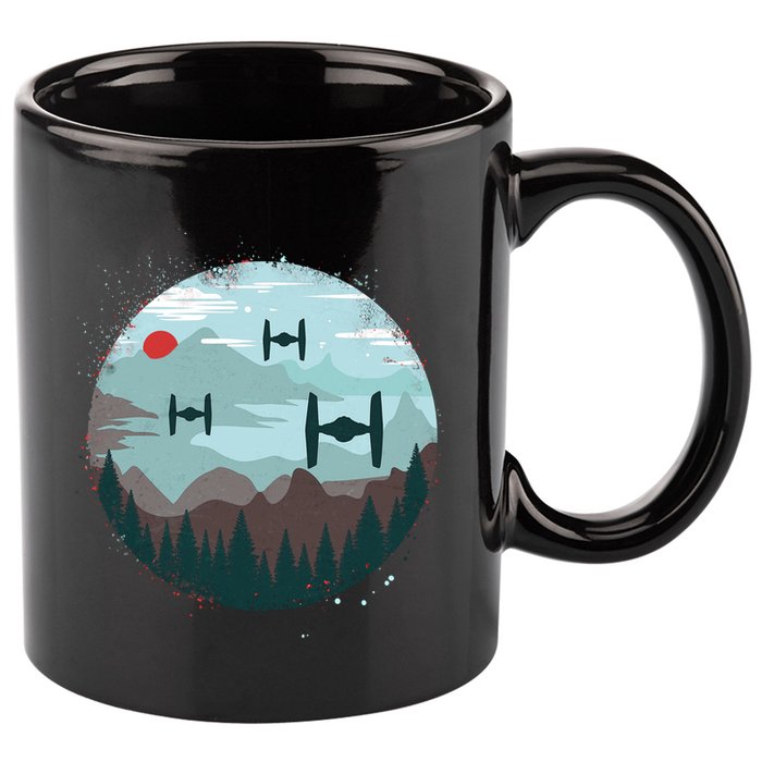 Retro Scifi Space Ships 11oz C Handle Ceramic Mug