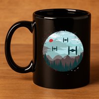 Retro Scifi Space Ships 11oz C Handle Ceramic Mug