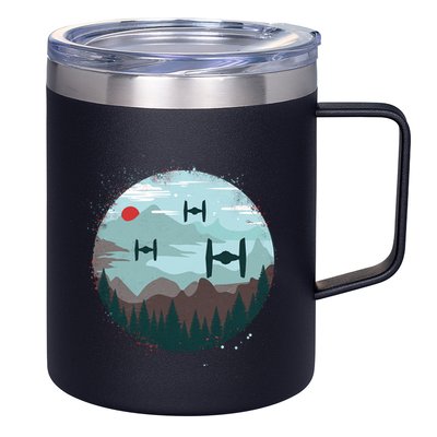 Retro Scifi Space Ships 12oz Stainless Steel Coffee Mug