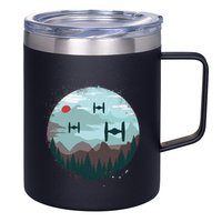 Retro Scifi Space Ships 12oz Stainless Steel Coffee Mug