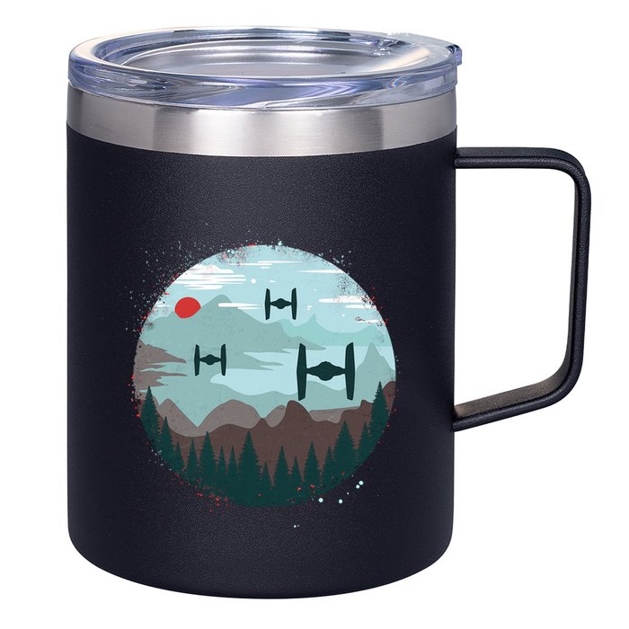 Retro Scifi Space Ships 12oz Stainless Steel Coffee Mug