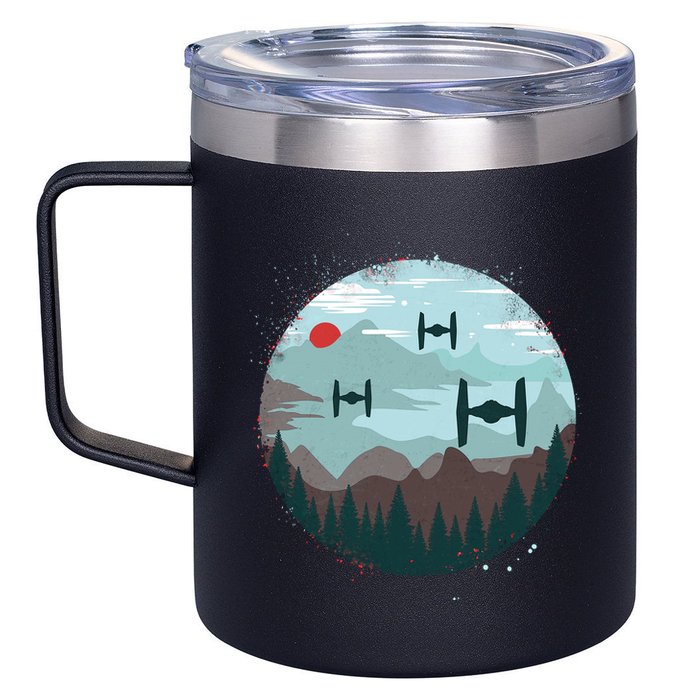 Retro Scifi Space Ships 12oz Stainless Steel Coffee Mug