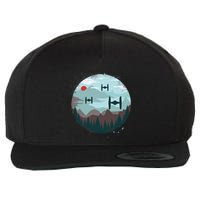 Retro Scifi Space Ships Wool Snapback Cap