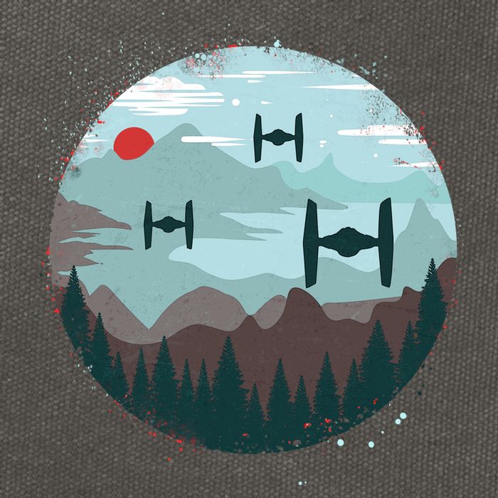 Retro Scifi Space Ships Cotton Canvas Backpack