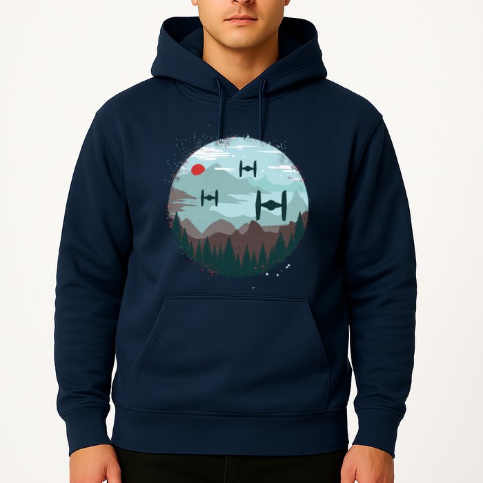 Retro Scifi Space Ships Hoodie
