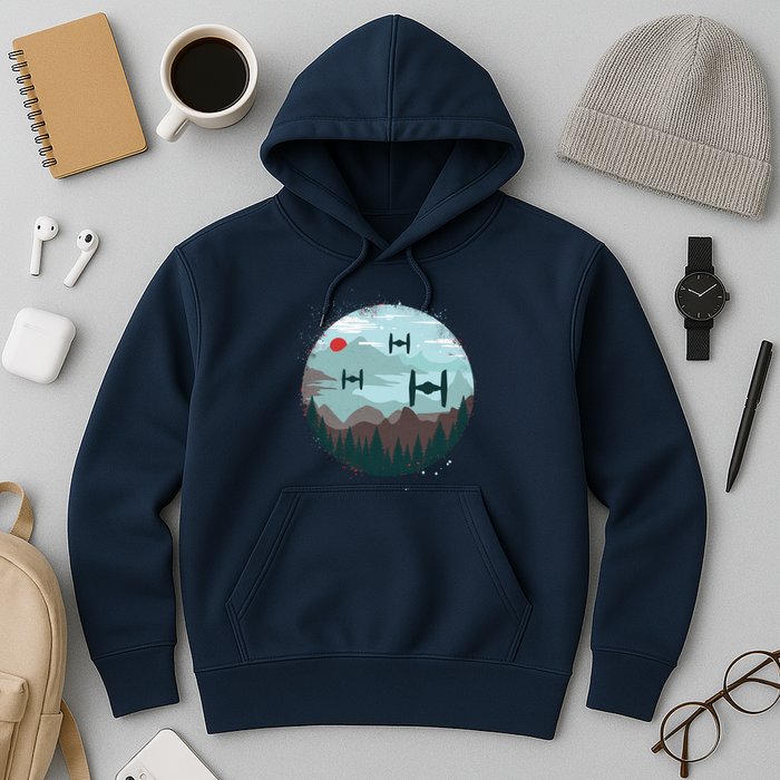 Retro Scifi Space Ships Hoodie