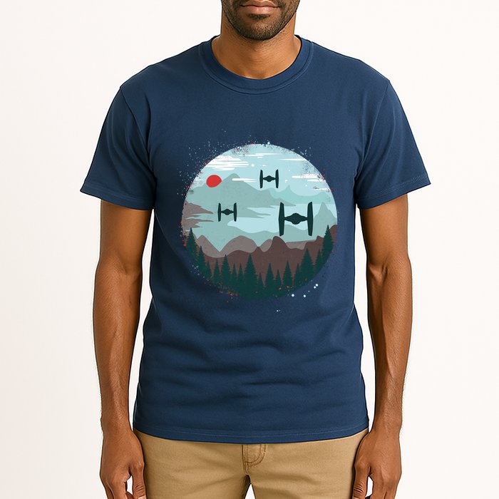 Retro Scifi Space Ships Tall T-Shirt