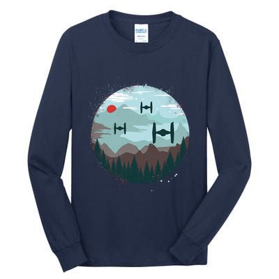 Retro Scifi Space Ships Tall Long Sleeve T-Shirt