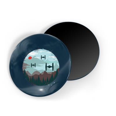 Retro Scifi Space Ships Magnet
