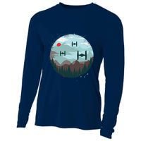 Retro Scifi Space Ships Cooling Performance Long Sleeve Crew