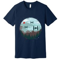Retro Scifi Space Ships Premium T-Shirt