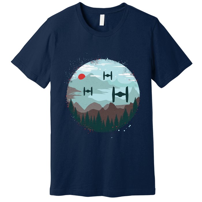 Retro Scifi Space Ships Premium T-Shirt