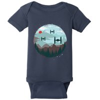 Retro Scifi Space Ships Baby Bodysuit