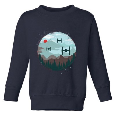 Retro Scifi Space Ships Toddler Sweatshirt