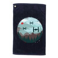 Retro Scifi Space Ships Golf Towel