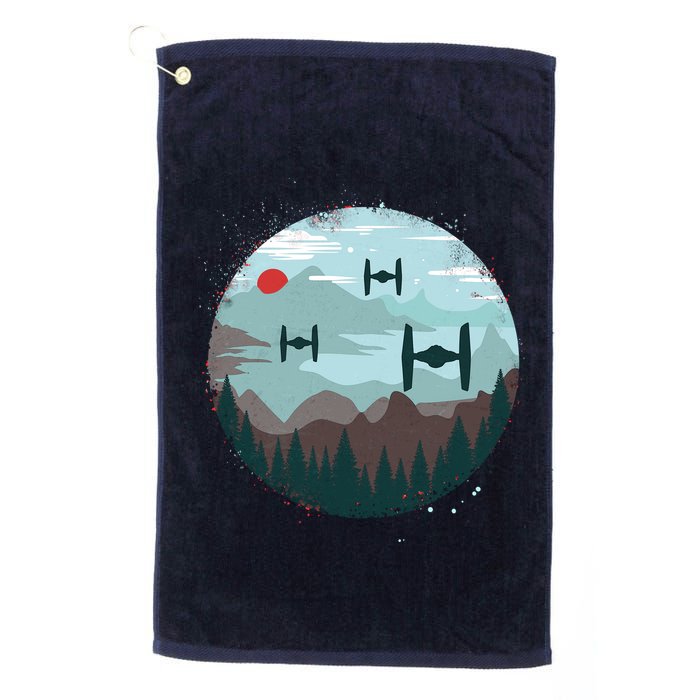 Retro Scifi Space Ships Golf Towel