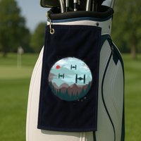 Retro Scifi Space Ships Golf Towel