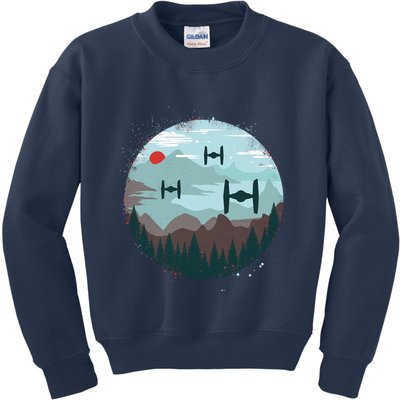 Retro Scifi Space Ships Kids Sweatshirt