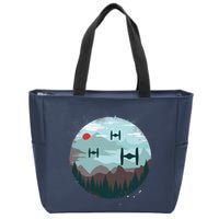 Retro Scifi Space Ships Zip Tote Bag