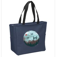 Retro Scifi Space Ships Zip Tote Bag