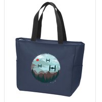 Retro Scifi Space Ships Zip Tote Bag