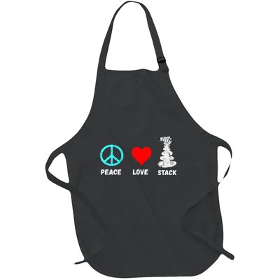 Rock Stacking Stone Balancing Cairn Stacking Peace Full-Length Apron With Pockets