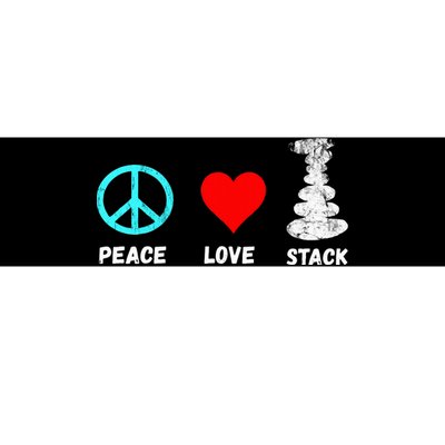 Rock Stacking Stone Balancing Cairn Stacking Peace Bumper Sticker