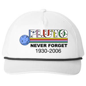 Retro Style Space Science Never Forget Pluto Gift Idea Cool Gift Snapback Five-Panel Rope Hat