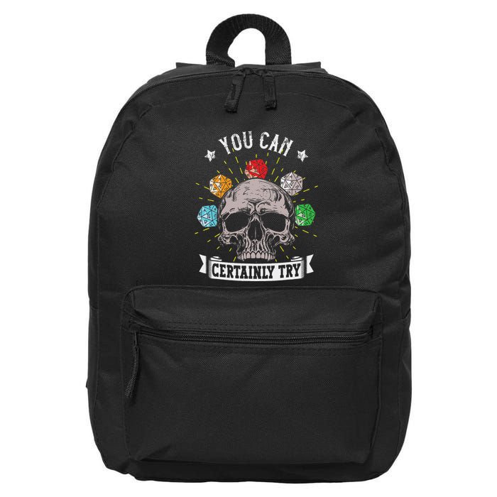 Rpg Skeleton Skull You Can Certainly Try Dice Board Gamer 16 in Basic Backpack