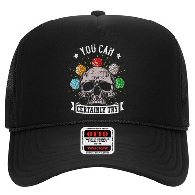 Rpg Skeleton Skull You Can Certainly Try Dice Board Gamer Trucker Hat