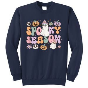 Retro Spooky Season Halloween Ghost Graphic Tee Gift Sweatshirt