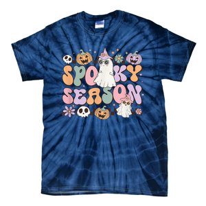 Retro Spooky Season Halloween Ghost Graphic Tee Gift Tie-Dye T-Shirt